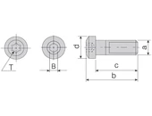 Leszorító köröm csavarok - AKV-19-M7X25