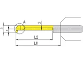 MINI furat beszúrókés - W1.98/25.4 - dmin5.2 tmax 1.0 - D5.0 mm