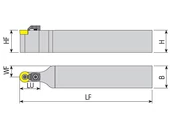 Külső esztergakés - SRDCN 2525 M12C