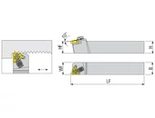 Külső menetkés - SER 2525 M22C