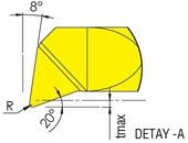 MINI furatkés - D5.0/15.2 - dmin5.2 tmax 0.5