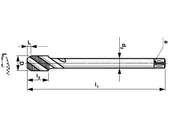 Gépi menetfúró csavart hornyú HSS - MF14.0x1.5