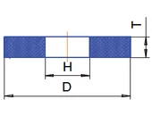 Köszörűkő 01A - 350X50X25,4