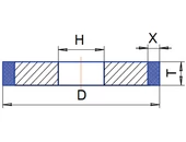 Gyémánt köszörű korong - 1A1 D125 T8 X3 H32