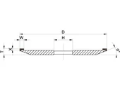 Gyémánt köszörű korong - 4C9 D150 U20 W20 X2 T20 H20