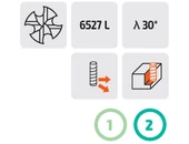 Keményfém nagyolómaró 4 élű - D5.00/13.00 d6