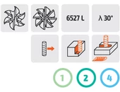 Keményfém 6 élű maró - D6.00/13.00 d6