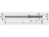 Keményfém menetmaró 2.5xD - M0.8 P0,20 - L39/2,2 d3.0 mm