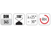 Kúposszárú csigafúró HSS - D2.00/24 - MK1