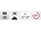 Köszörült csigafúró HSS - D0.20