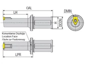 Kép 3/3 - Profilüregelő tartó - DMIN D40.00/50 OAL100.00 d32