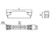 Kép 2/3 - Leszúró lapka AGD-MT CW2.5 RE0.2 (P)