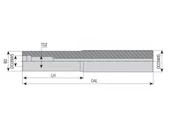 Cserélhető marófej szár BD30 M16 d32 L200 mm