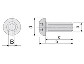 Esztergakés csavar - AKV-09-M8x18