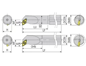 Váltólapkás belső esztergakés - DMIN10.0-DMAX50.0mm