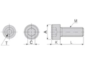 Imbusz csavar - 2505-M6x25