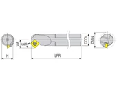 Váltólapkás belső esztergakés 45°-os - DMIN16.0-DMAX40.0mm