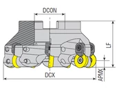 Kép 2/2 - Feltűzhető körlapkás marófej - D40 - D160 mm