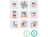 Nagyolómaró 6 élű HSSCo8 - D36.00/53.00 d32