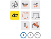 Keményfém gömbvégű 2 élű maró - D8.0/8.0 d8 - R4