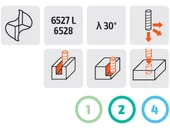 Keményfém 2 élű tóruszmaró - D6.00/10.00 d6 Cr 0.50