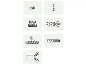 Kép 3/3 - Keményfém fúró belső hűtéssel 9XD - D1.00 - 4.00 mm
