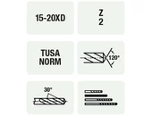 Kép 3/3 - Keményfém fúró 15-20XD - D0.30 - 13.00 mm