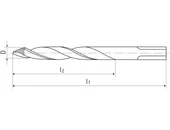 Kép 2/3 - Lapolt szárú csigafúró HSS - D9.50/81