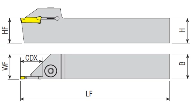 Váltólapkás leszúró esztergakés - R 32x32/170.0 - 3.0 mm
