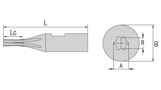 Forgó üregelő szerszám - T6 - D8.00/3.0 mm