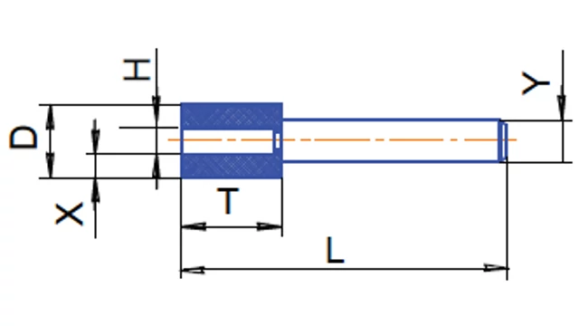 Gyémánt köszörű korong - 1A1W D6 T8 X2 Y4 L70