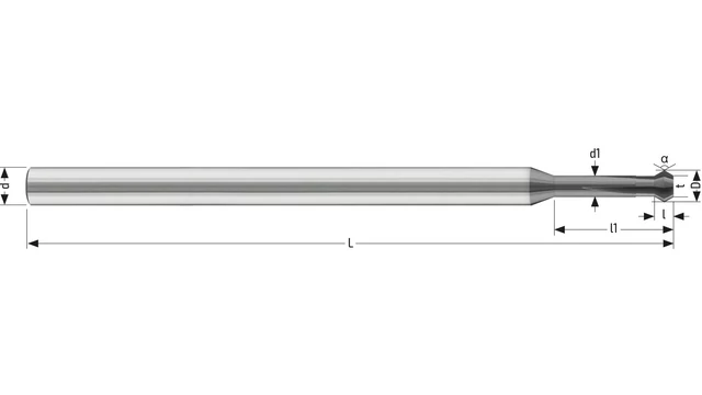 Előre- hátra sorjázó marók HM 60°-os - D2.0 - 12.0 mm