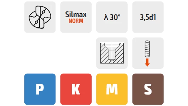 Lépcsős keményfém csigafúró - M4 D3.30/14.00 L2/27.00