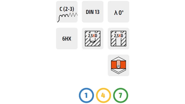 Gépi menetformázó HSSE TiN - M8.0x1.25