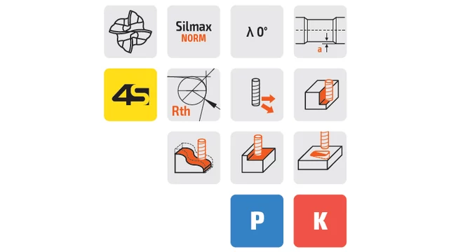 Keményfém nagy előtolású maró - D4.0/3.0 - L20.0 - Cr0.5