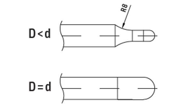 Keményfém gömbvégű maró hosszú  - D4.00/4.00 L78 D6 - R 2,00