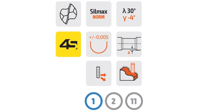 Keményfém gömbvégű 2 élű maró - D10.0/10.0-25.0 d10 - R5.0