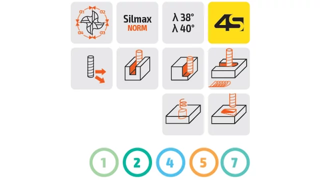 Keményfém tóruszmaró 4 élű - D6.0 - Cr0.1
