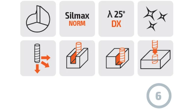 Keményfém maró 1 élű - D8.00/22.00 d8