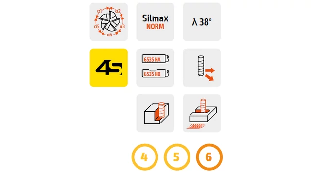 Keményfém 38°-os maró 5 élű