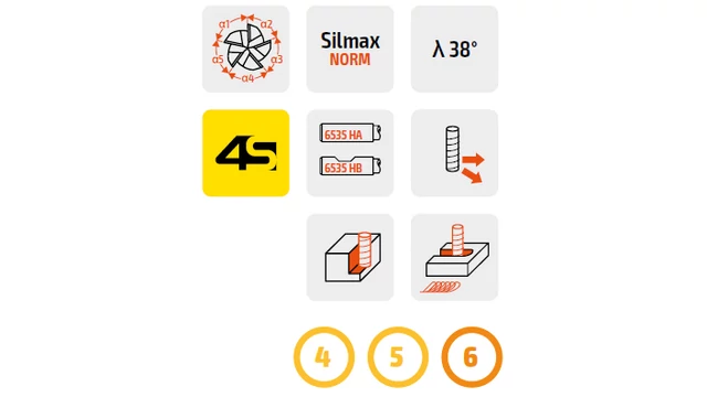 Keményfém 38°-os maró 5 élű
