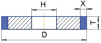 Gyémánt köszörű korong - 1A1 D350 T20 X5 H127