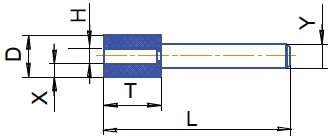 Gyémánt köszörű korong - 1A1W D6 T8 X2 Y4 L70